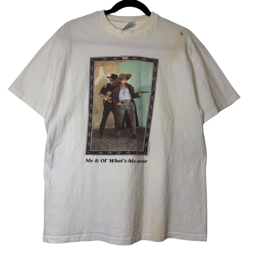 Vintage 90s Willie Nelson Waylon Jennings Tango & Cash T-Shirt Country Album
